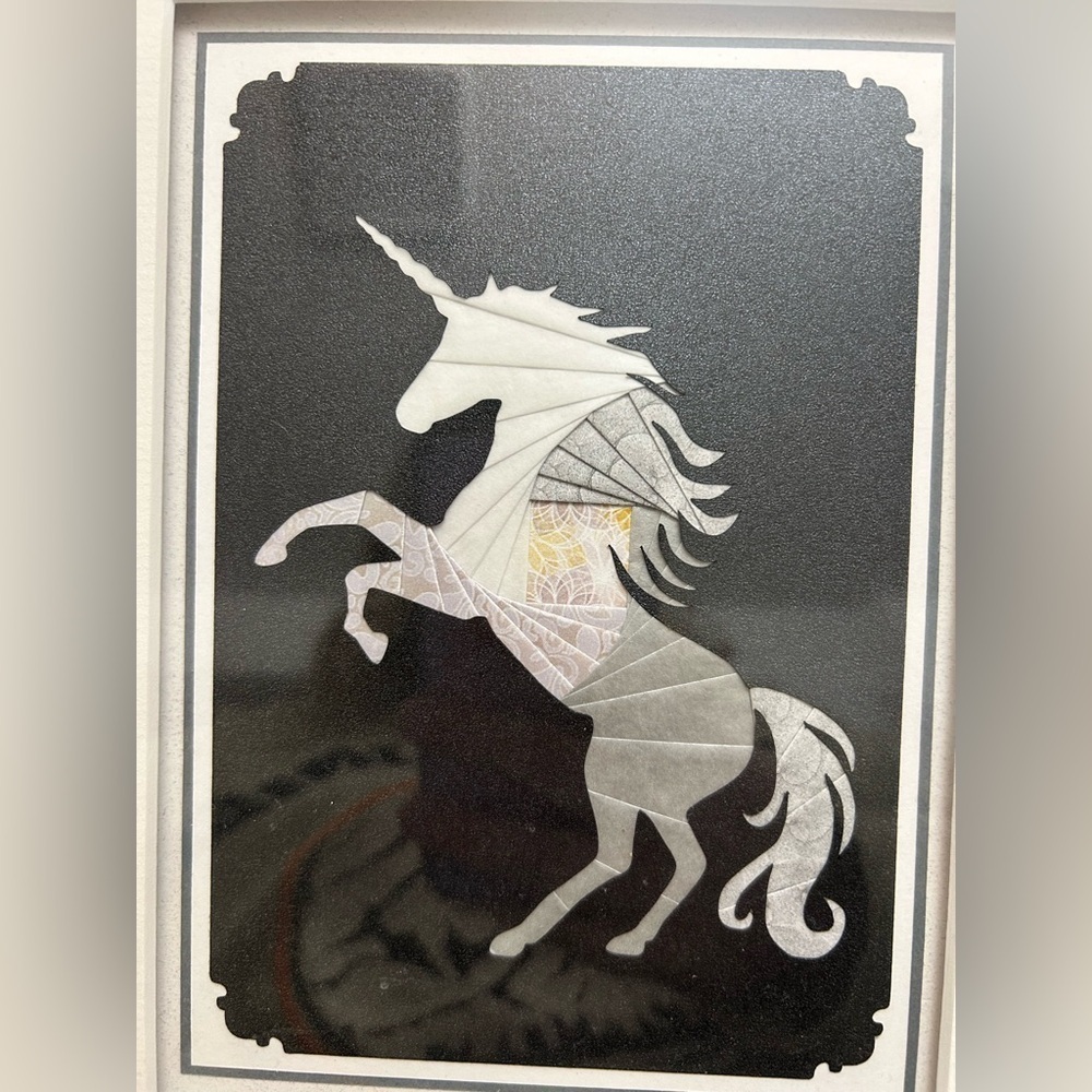 Unicorn Paper Folding Art by Karen Bernard - Picture 4 of 5